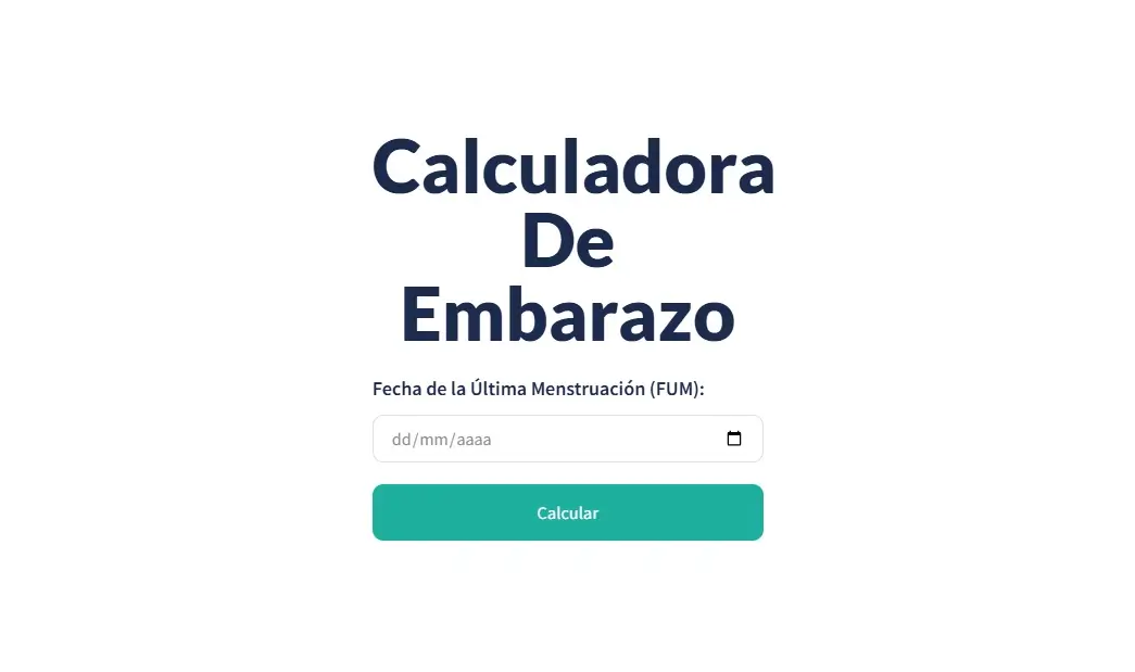 Calculadora de embarazo para conocer semanas gestacionales